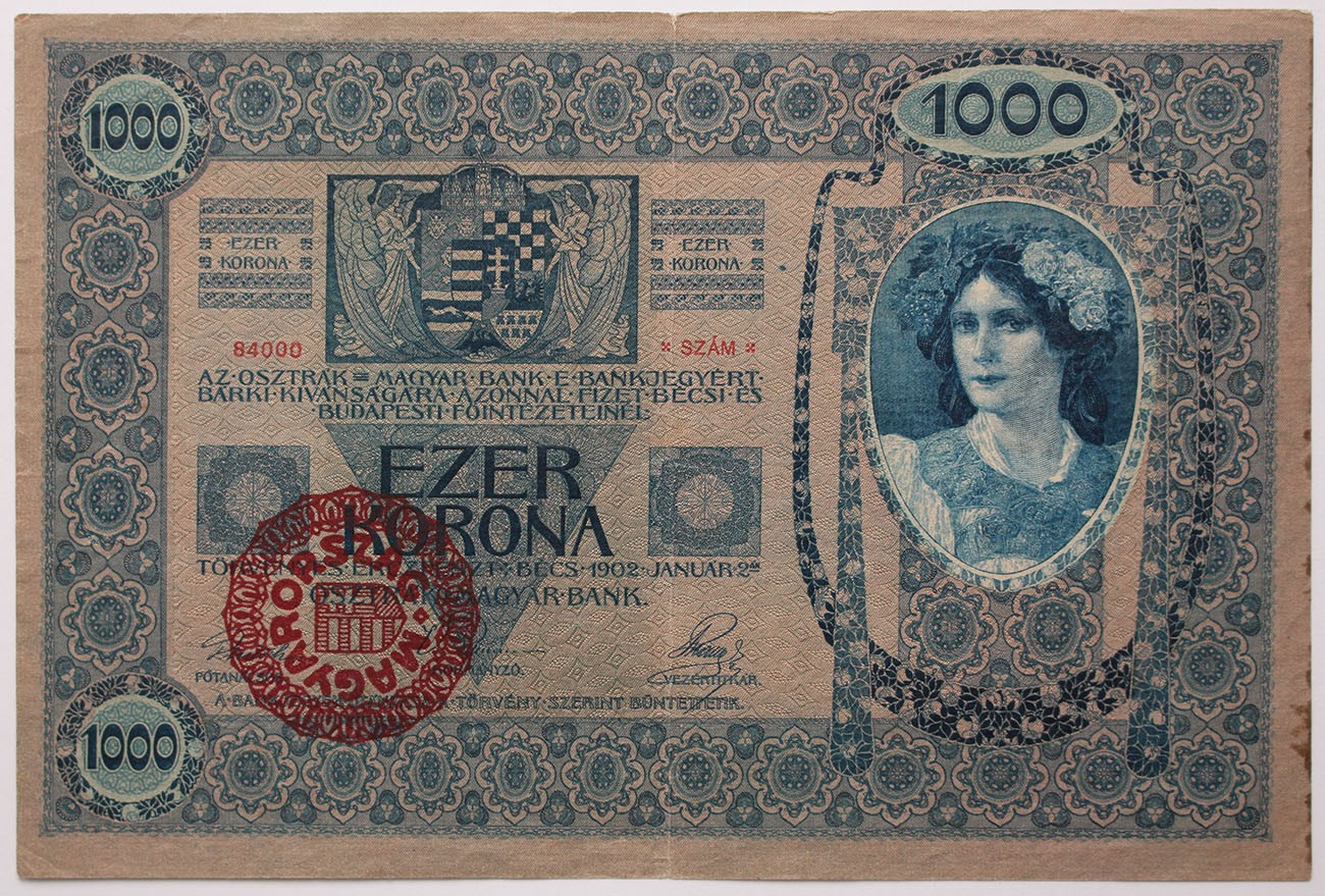 1000 korona 1902 Magyarország FB.