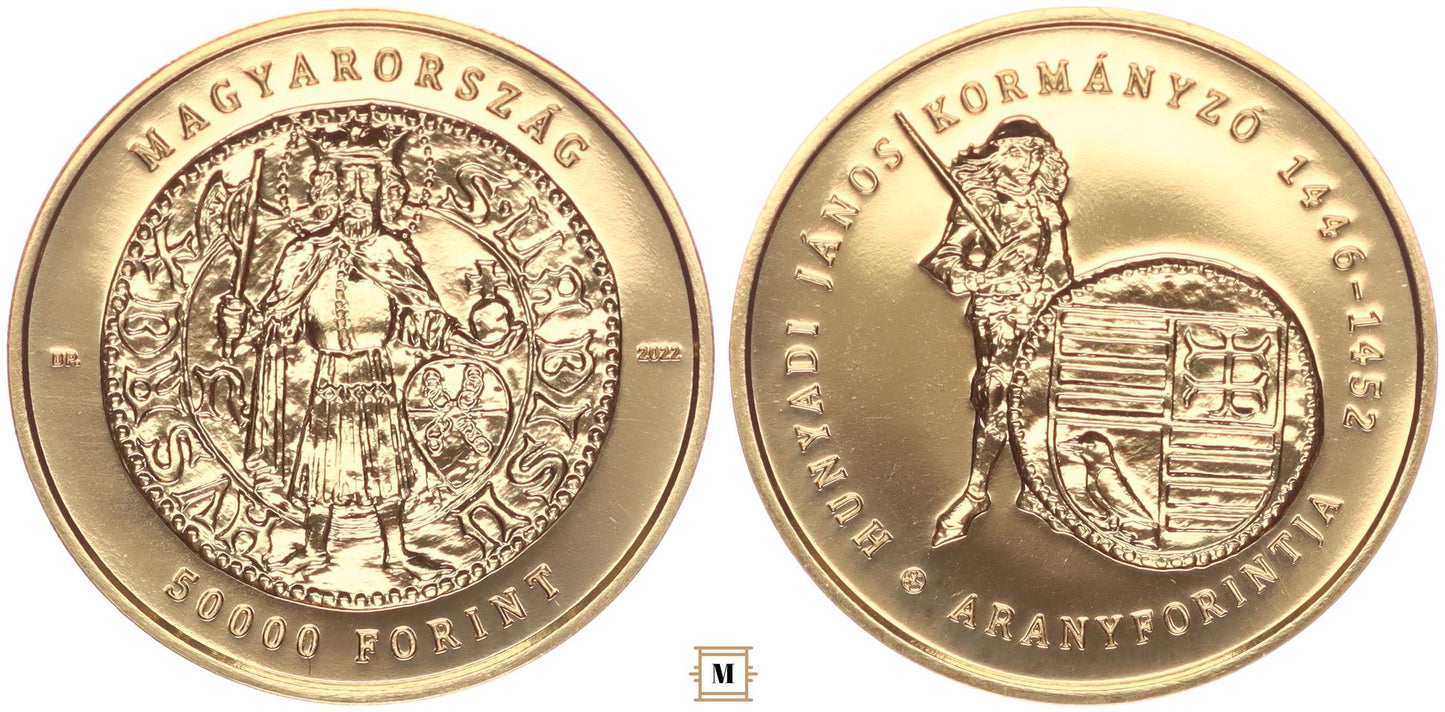 50000 forint Hunyadi János 2022 BP Piedfort