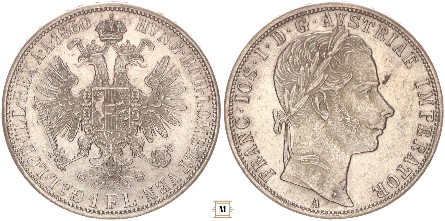 Ausztria 1 florin 1860 A