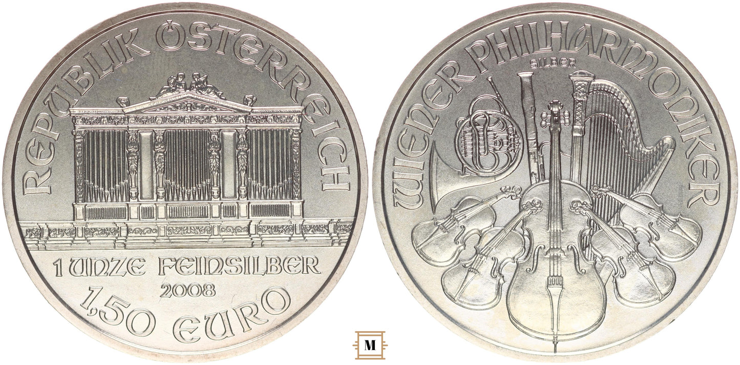 Ausztria 1,5 euro 2008 Unciás Befektetési Érem