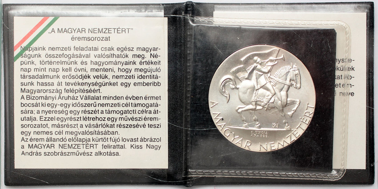 Az erdélyi menekültekért ezüstérem 1989