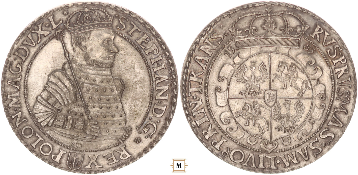 Báthory István tallér 1583 Olkusz, Lengyelország - gyűjtői másolat