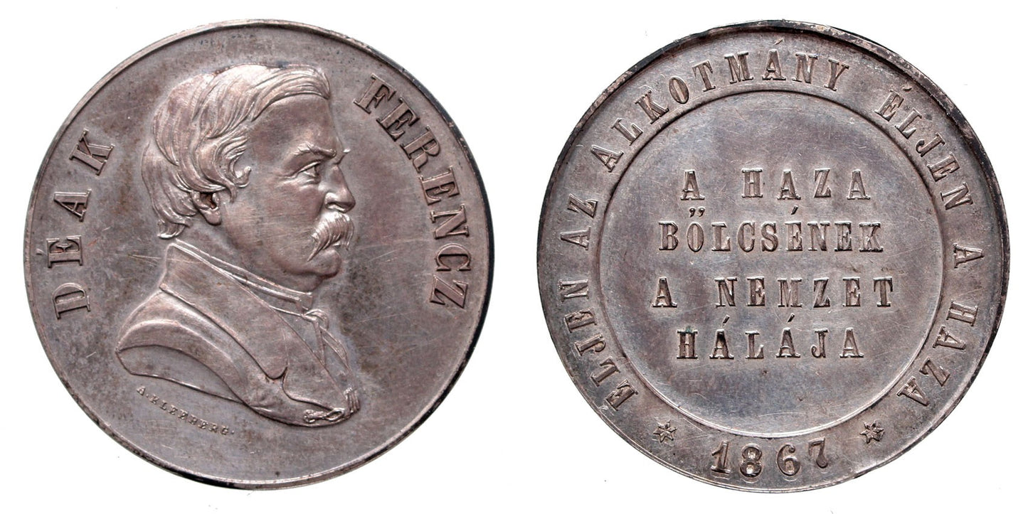 Deák Ferenc ezüstérem 1867