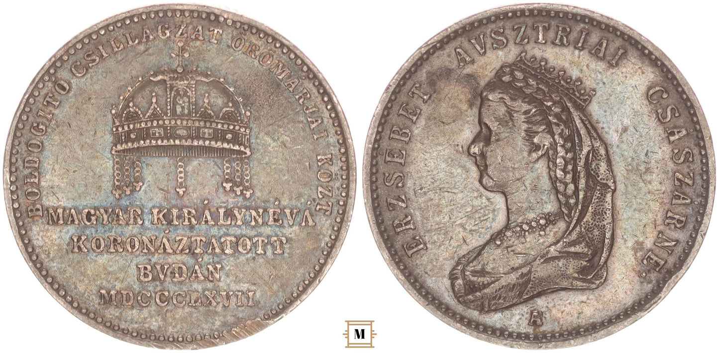 Erzsébet budai koronázására zseton 1867 A