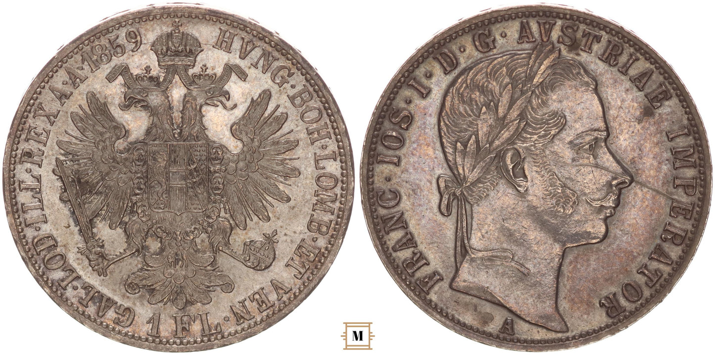 Ferenc József 1 florin 1859 A