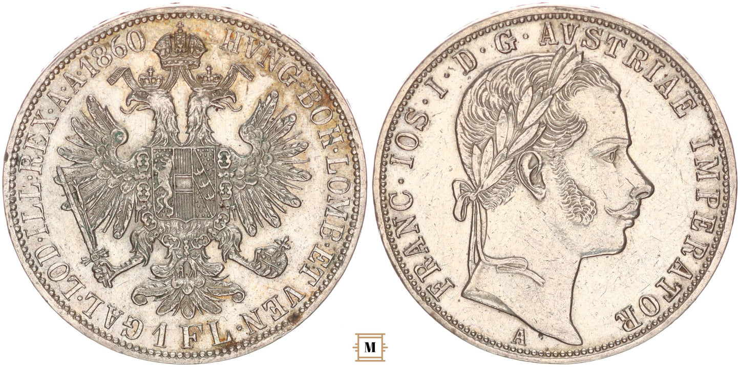 Ferenc József 1 florin 1860 A