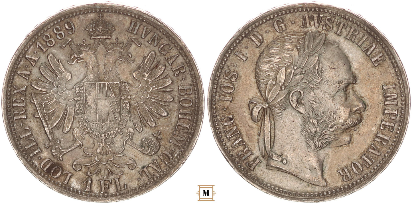 Ferenc József 1 florin 1889 vjn.