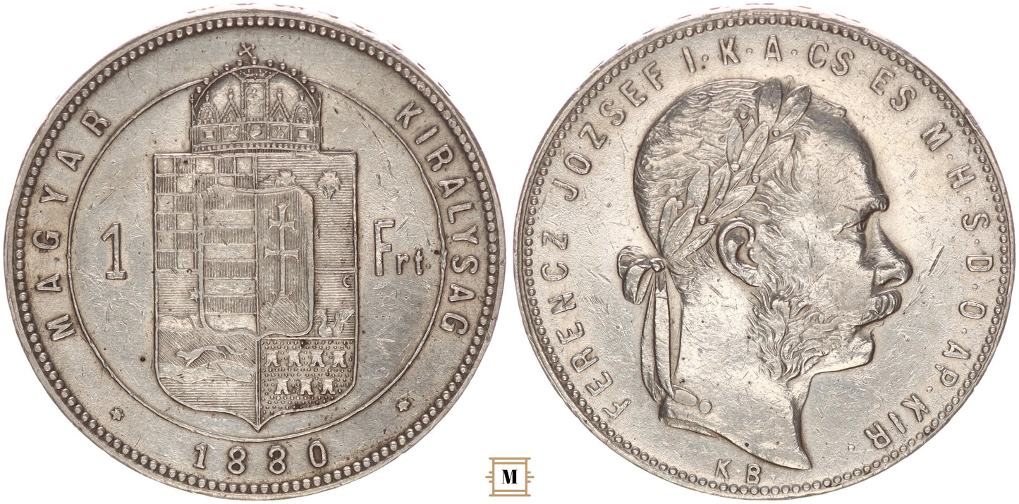 Ferenc József 1 forint 1880 KB