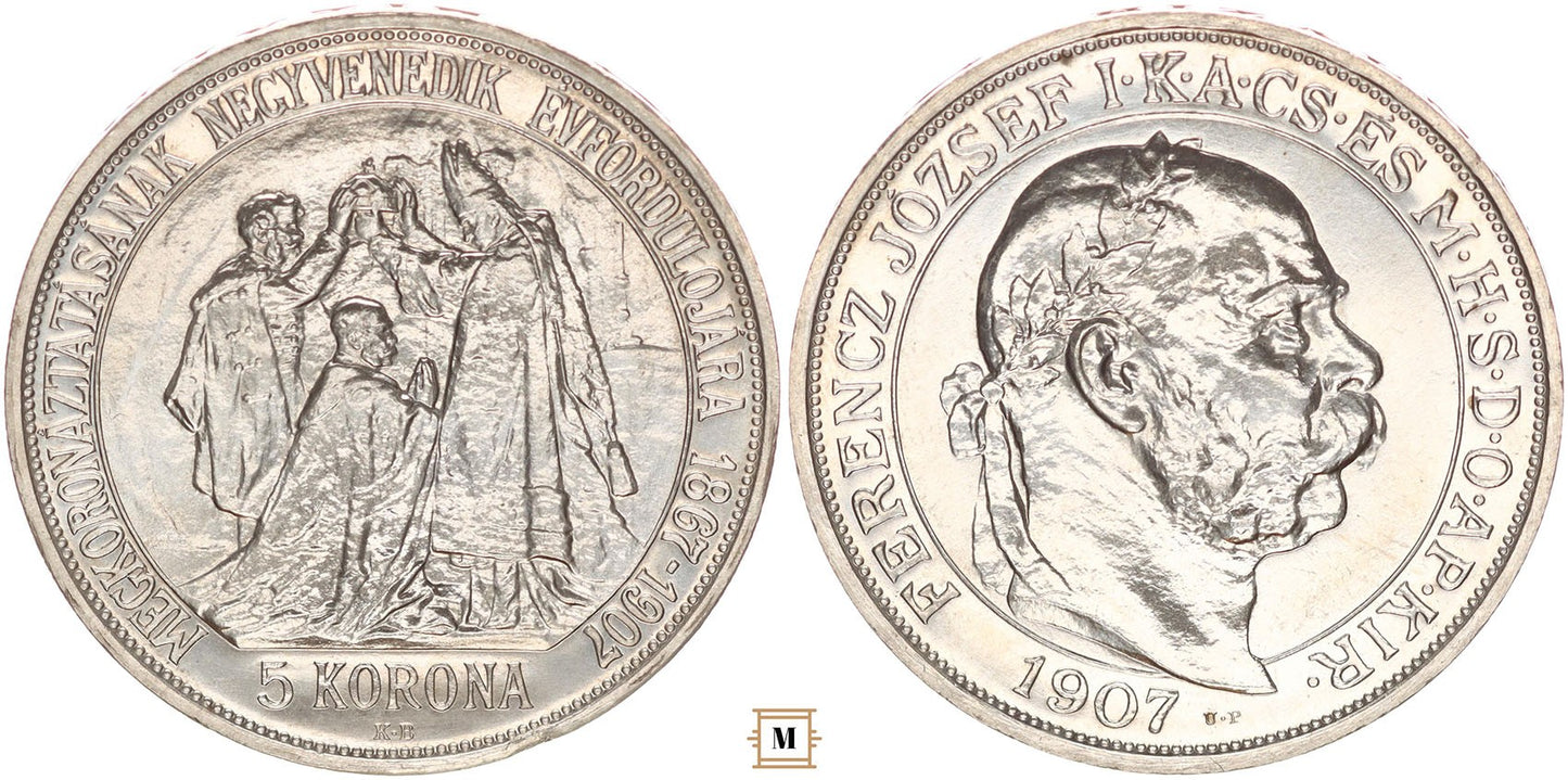 Ferenc József 5 korona 1907 ARTEX