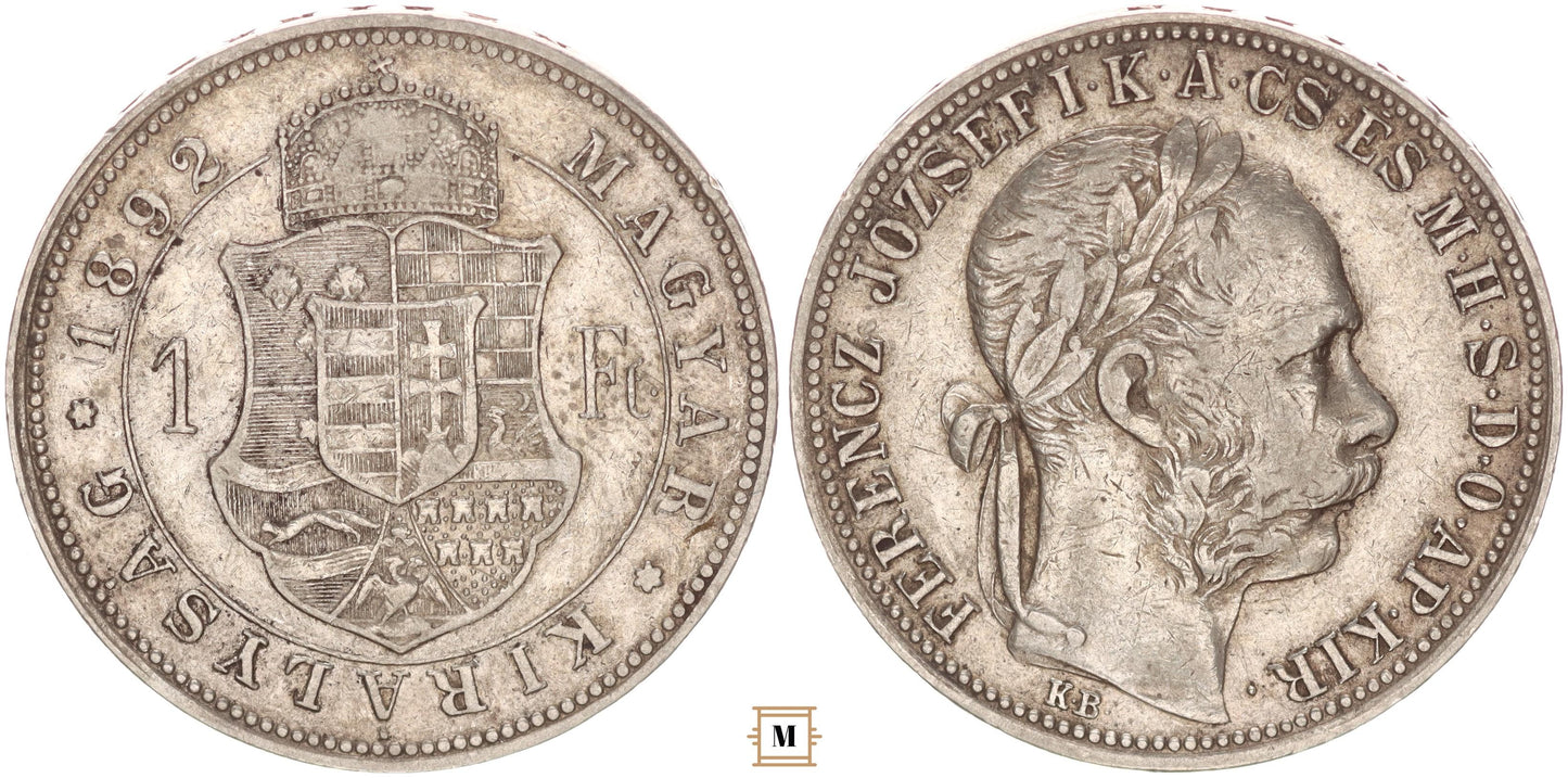 Ferenc József forint 1892 KB Fiume