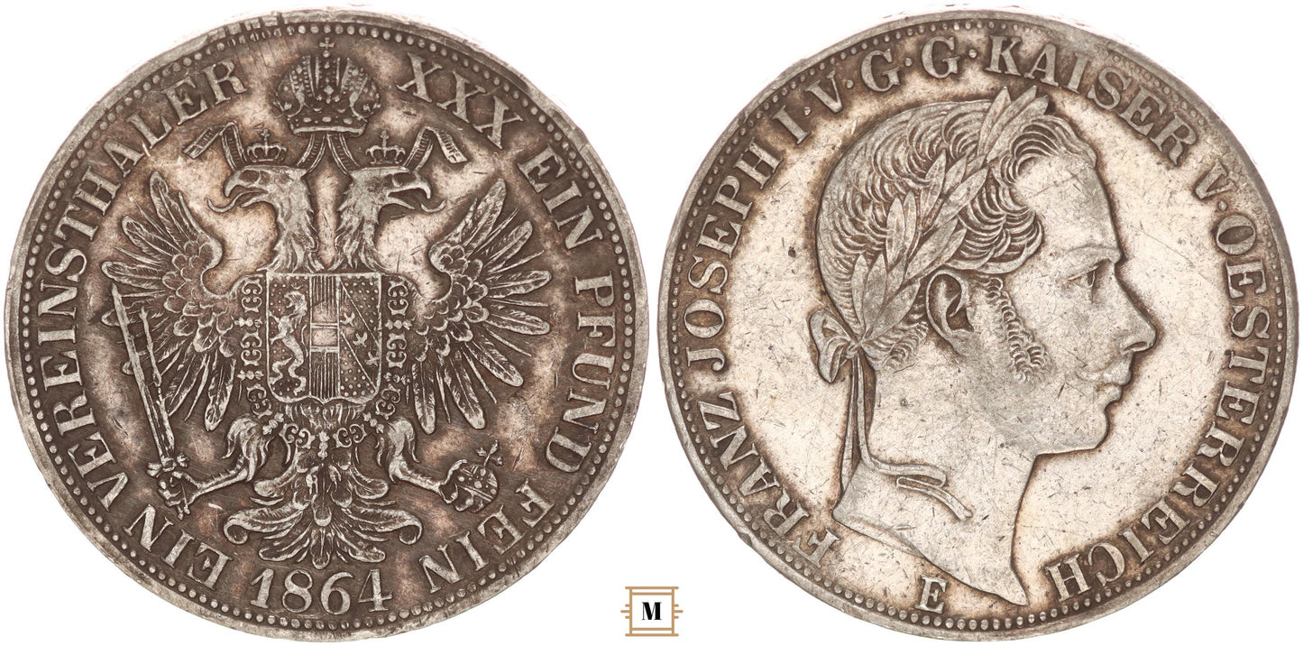 Ferenc József Vereinstaler 1864 E