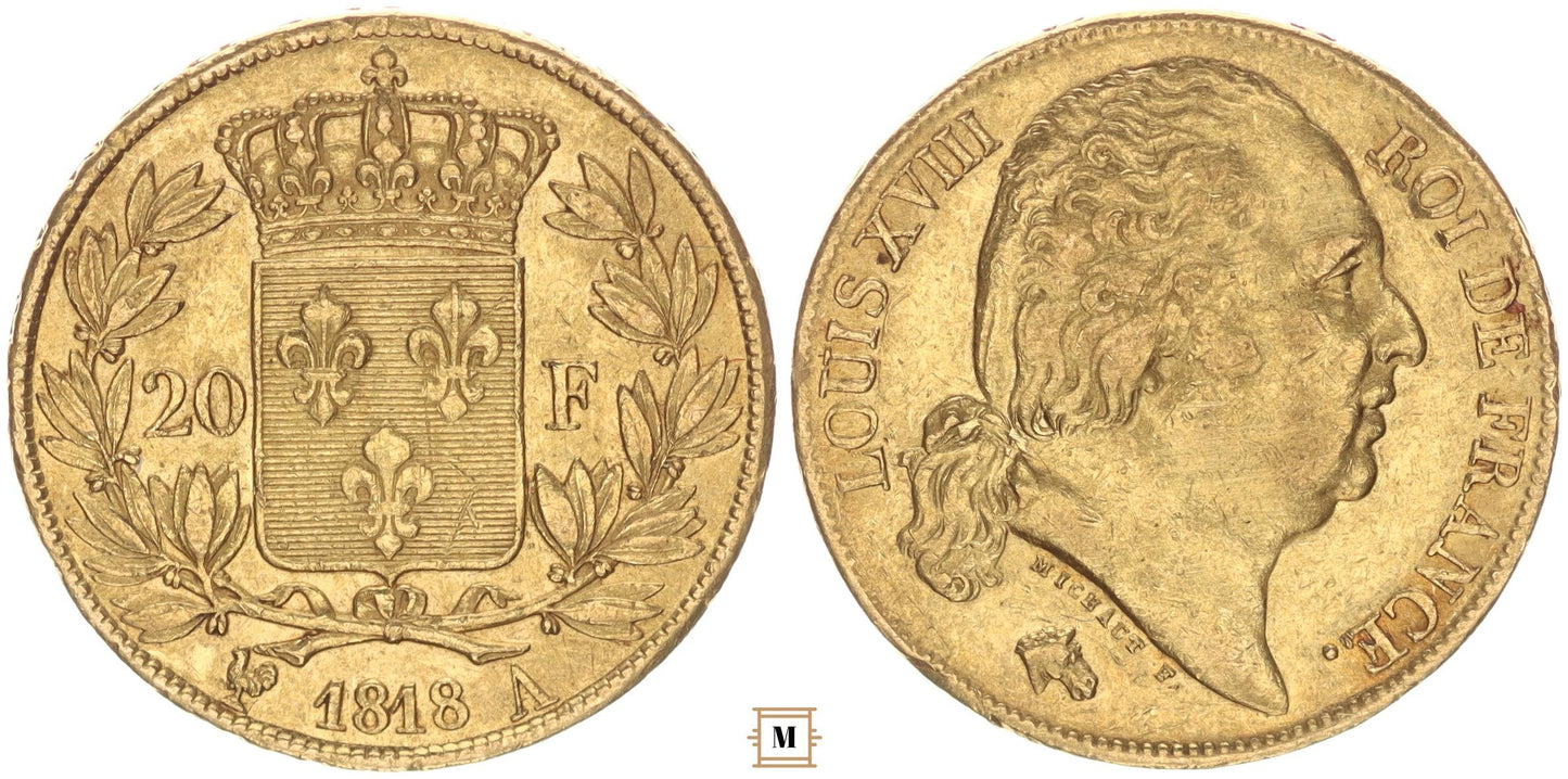 Franciaország 20 francs 1818 A