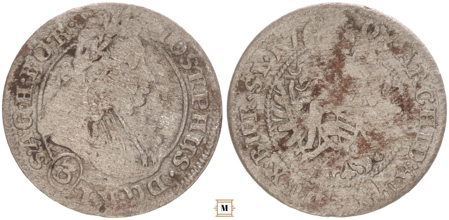 I. József 3 krajcár 1706 FN Breslau