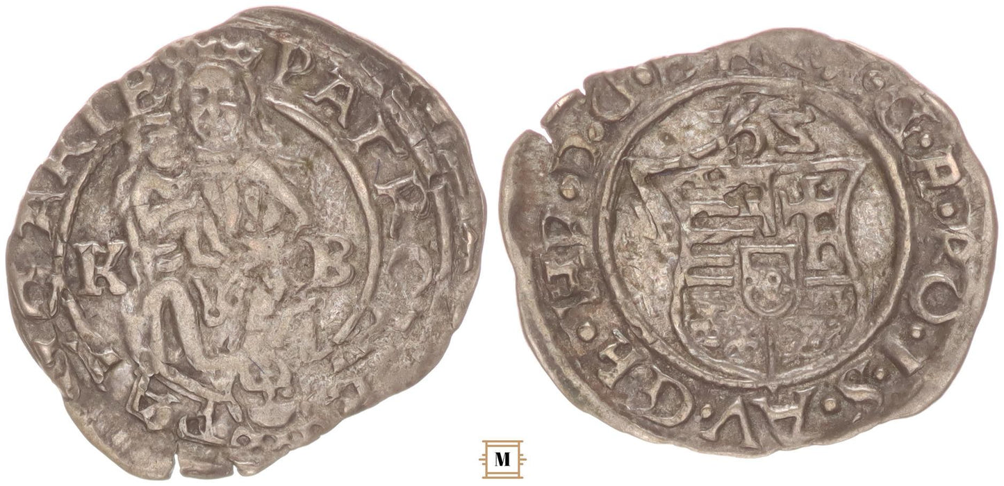 I.Ferdinánd 1565 Denár KB Veretkettőződés
