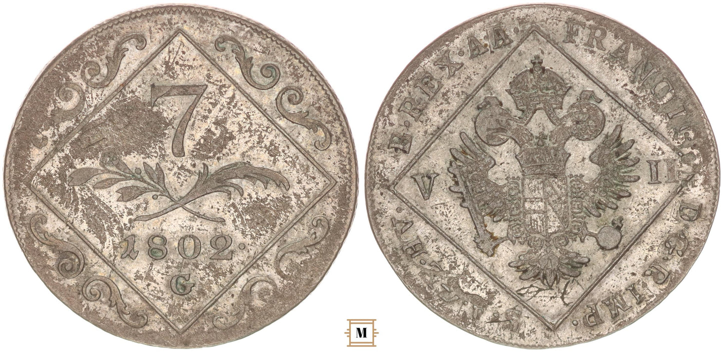 II. Ferenc 7 krajcár 1802 G