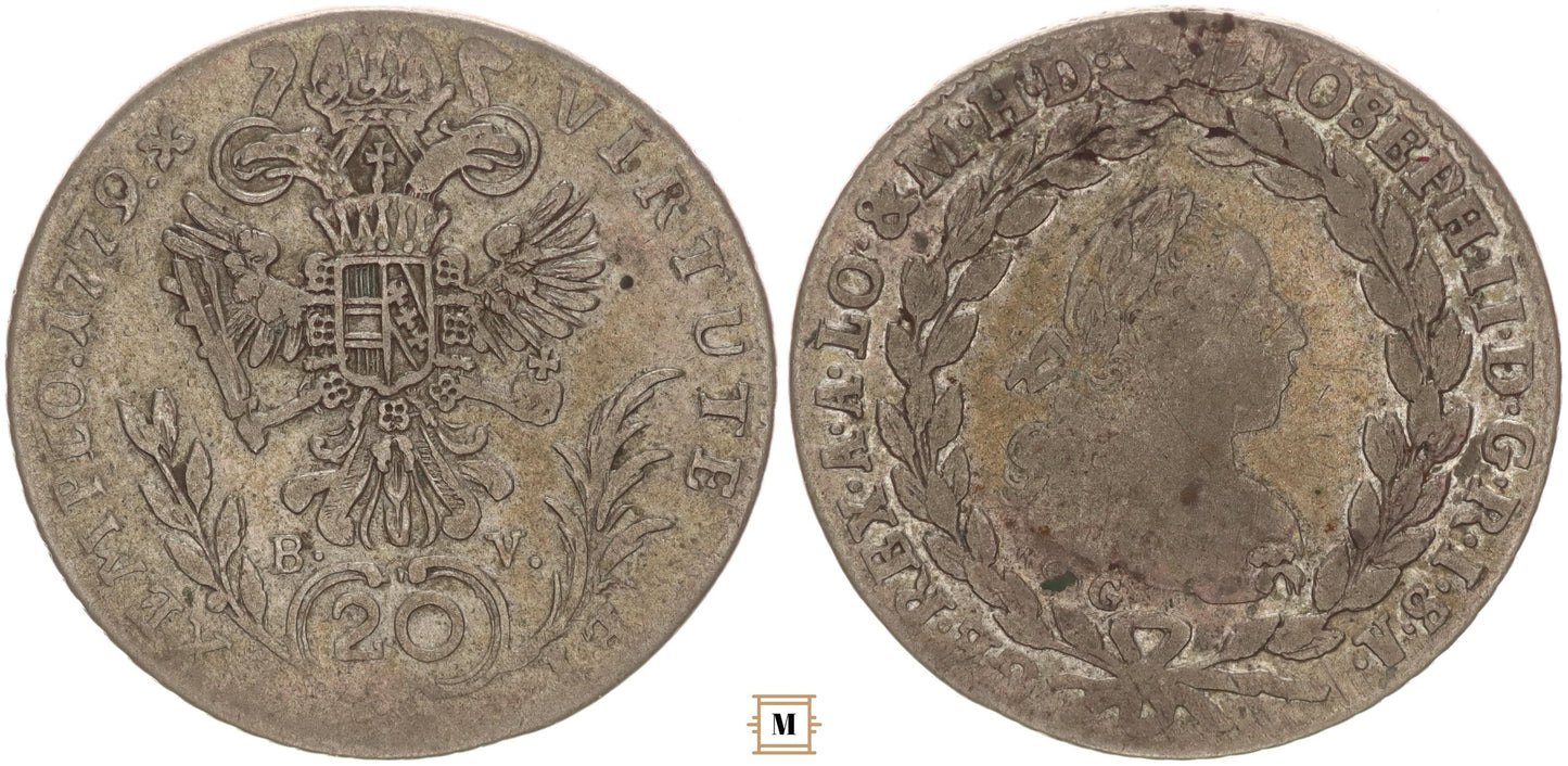II. József 20 krajcár 1779 G/B-V