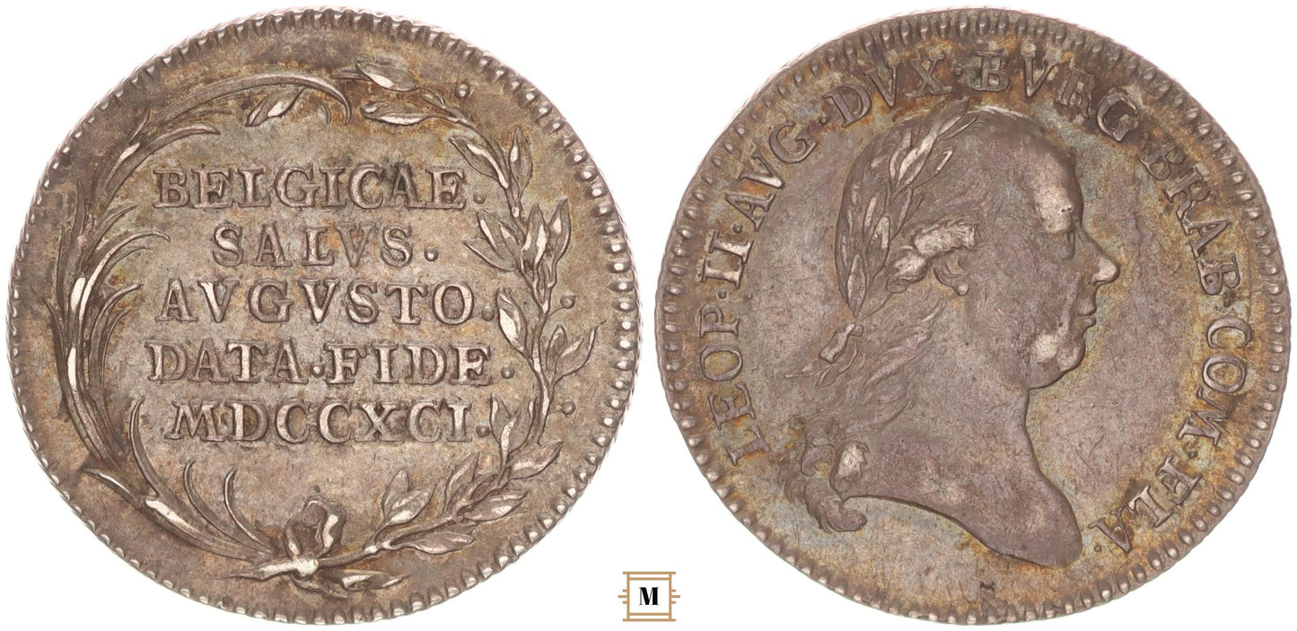 II. Lipót Osztrák-Németalföld hódolata zseton 1791
