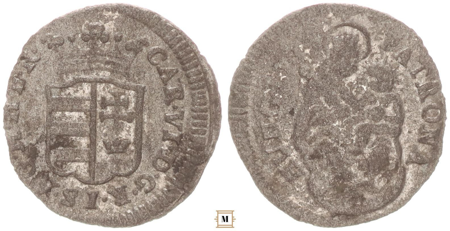 III. Károly denár 1734 vjn.