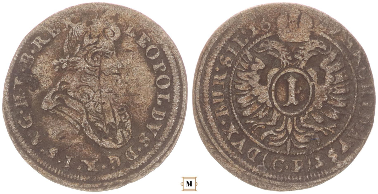 I.Lipót 1 Krajcár 1697 CB Brieg