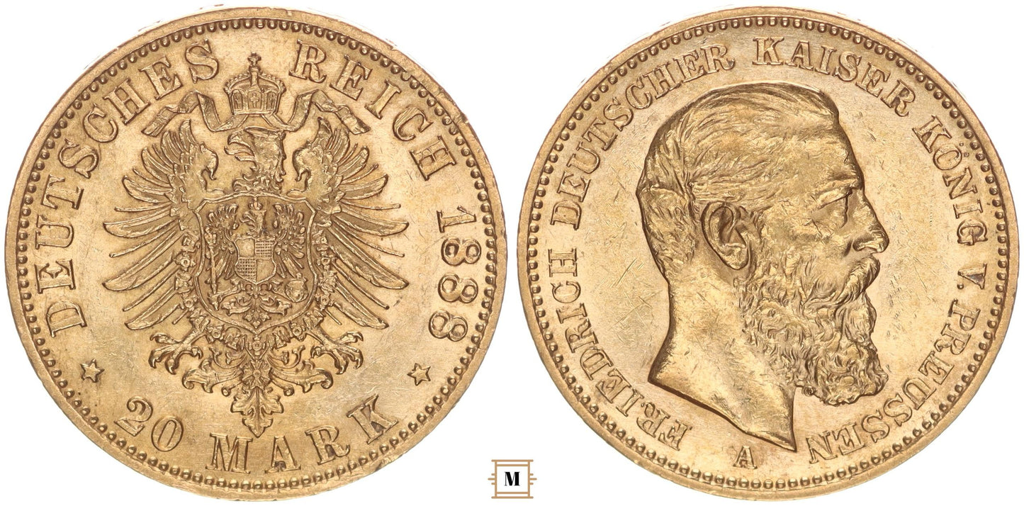 Poroszország 20 márka 1888 A
