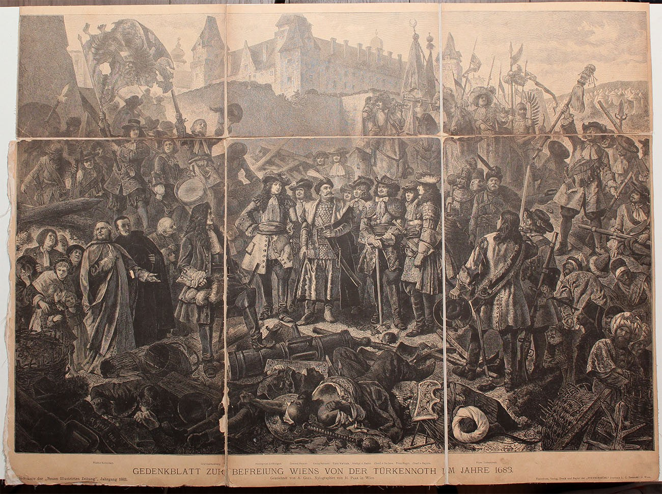 Sobieski János, Bécs felszabadítása 1683 fametszet