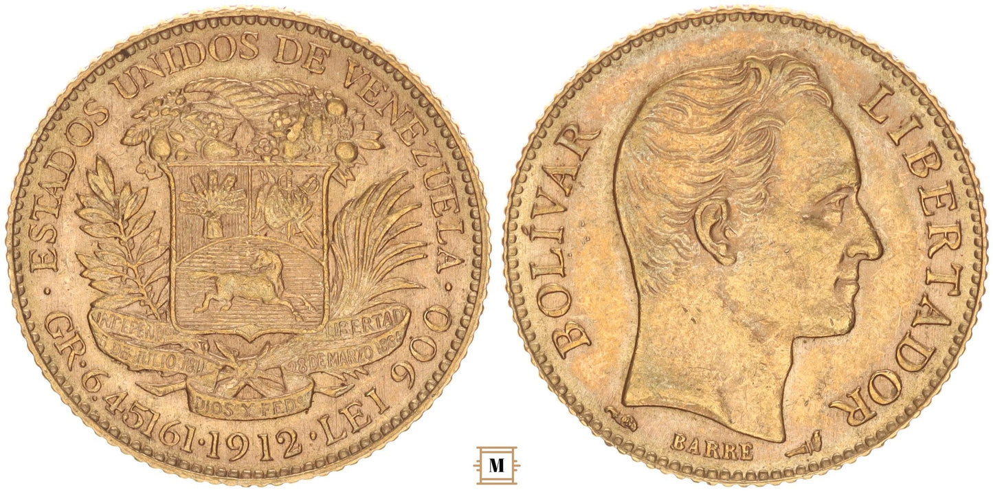 Venezuela 20 bolivares 1912