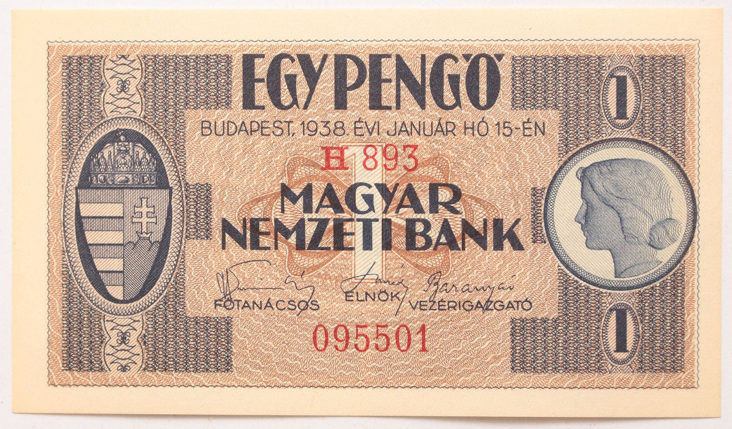 1 pengő 1938