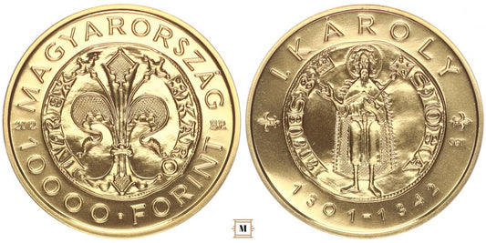 10 000 forint Károly Róbert aranyforintja 2012 BP Piefort