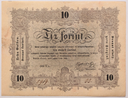 10 forint 1848