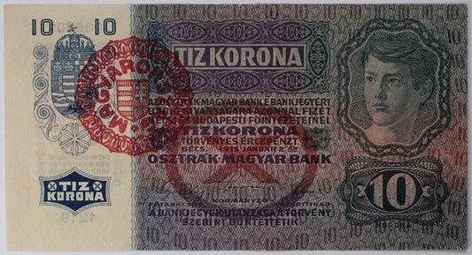 10 Korona 1915 Magyar felülbélyegzés