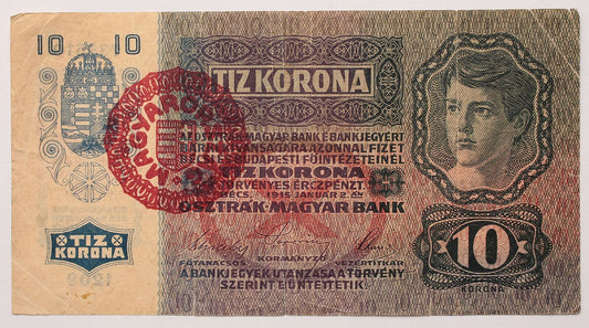 10 korona 1915 Magyarország FB.