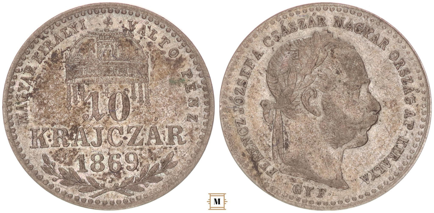10 krajcár 1869 GYF
