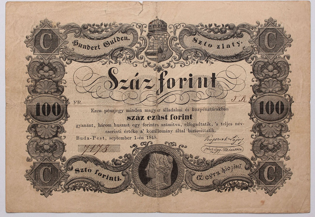 100 forint 1848