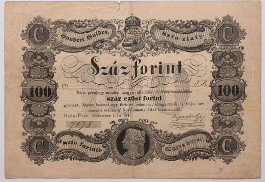 100 forint 1848