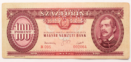 100 forint 1949 MINTA lyukasztás