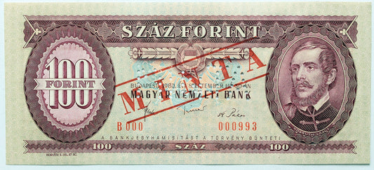 100 forint 1980 MINTA