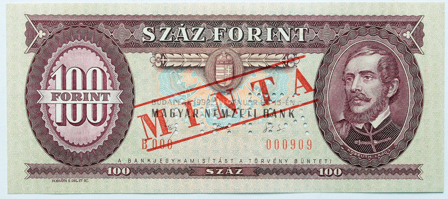100 forint 1992 MINTA