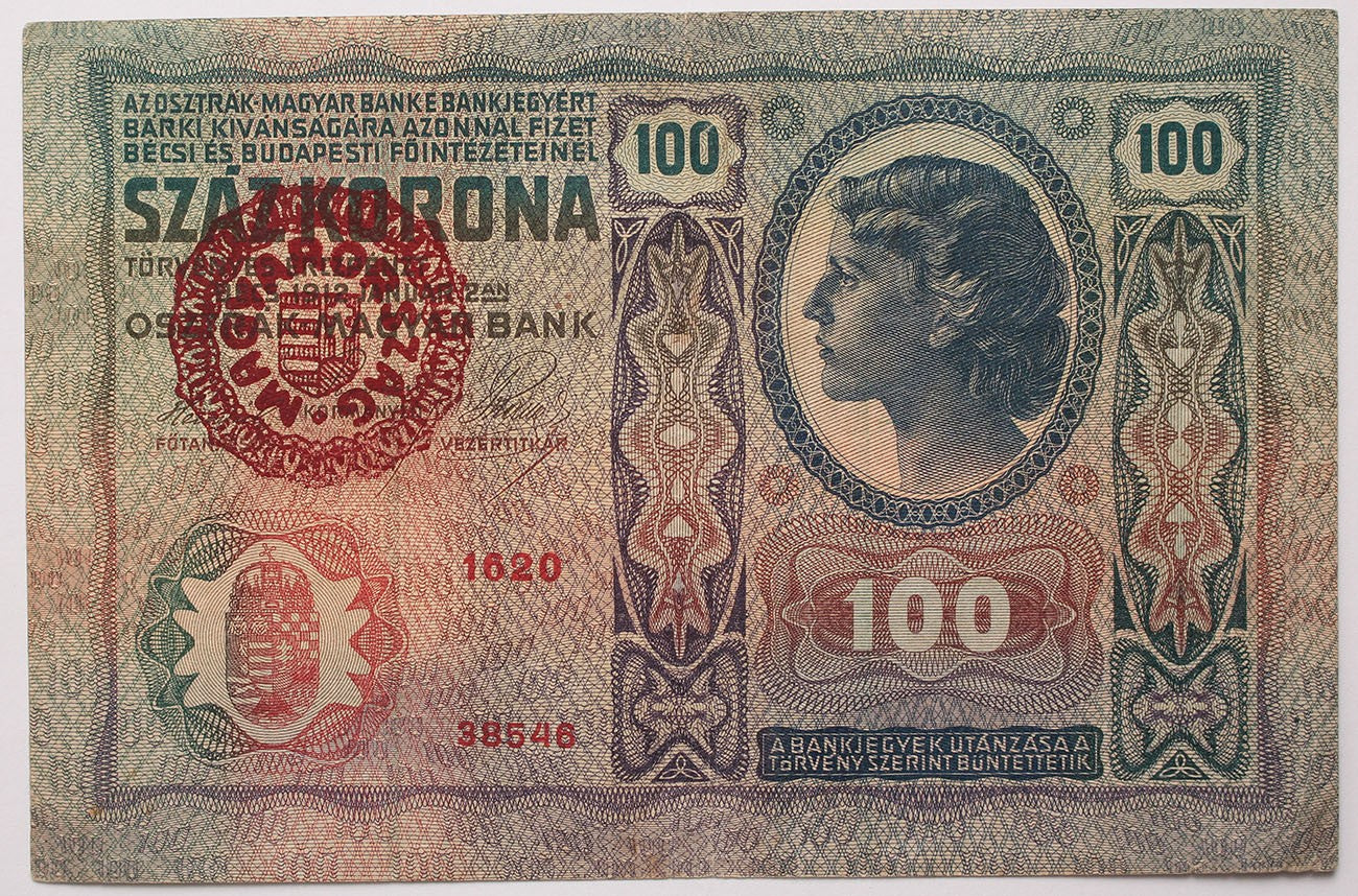 100 korona 1912 Magyarország FB.