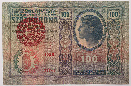 100 korona 1912 Magyarország FB.