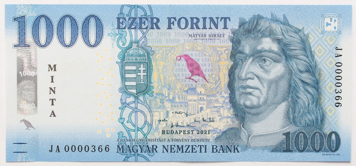 1000 forint 2021 JA MINTA (2 db)