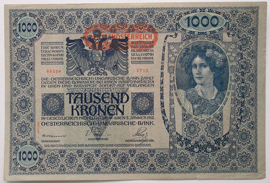 1000 korona 1902 DÖ FB. osztrák típus