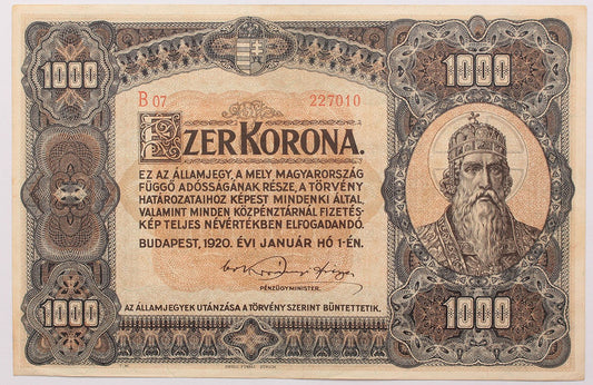 1000 korona 1920