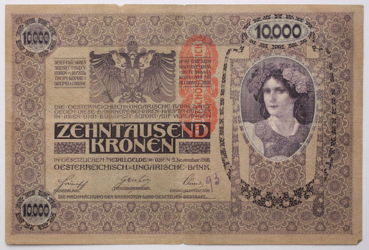 10000 korona 1918 DÖ FB.