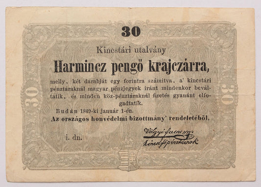 30 krajcár 1849