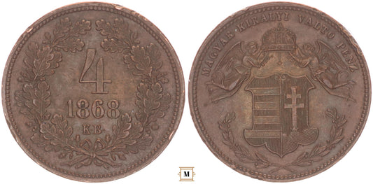 4 krajcár 1868 KB