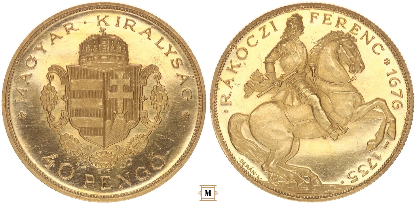 40 pengő Rákóczi 1935 BP UP ARTEX