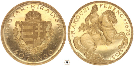 40 pengő Rákóczi 1935 BP UP ARTEX
