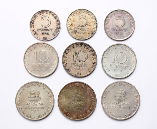 5-10-20 forint Táncsics sor 1948 BP 3db-os lot