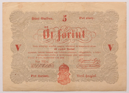 5 forint 1848 Piros