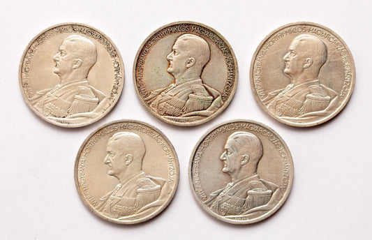 5 pengő Horthy 1939 BP 5db-os lot